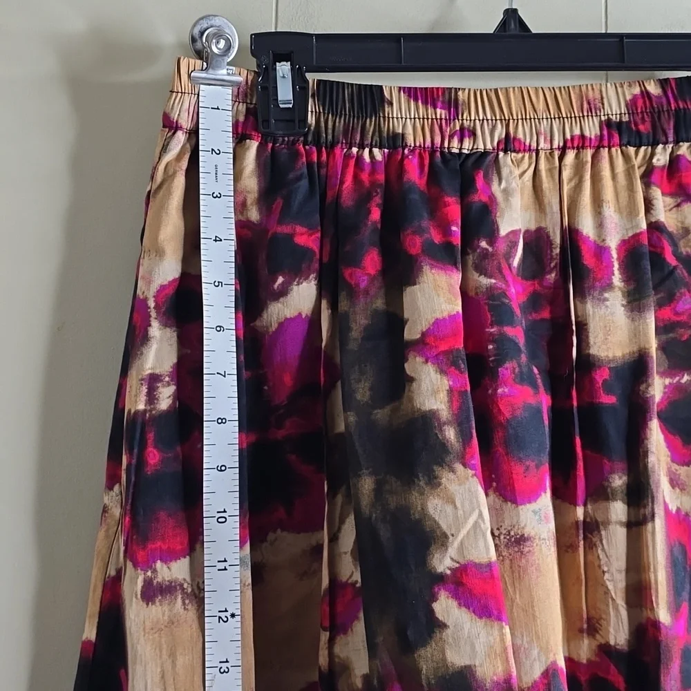 DKNY Women's Leaf Print A-Line Skirt Large - Picture 12 of 16